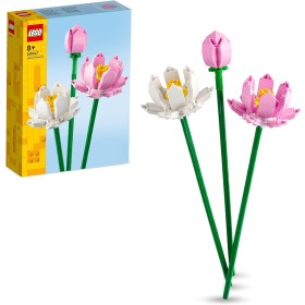 LEGO Creator 40647 Fiori di Loto Set Fiori Finti da Costruire Bouquet da Esporre come Decorazione