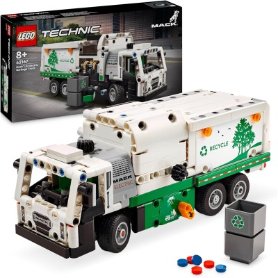 LEGO Technic 42167 Camion della Spazzatura Mack LR Electric Veicolo per la Raccolta dei Rifiuti