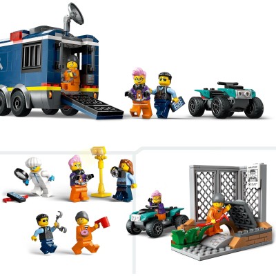LEGO City 60418 Camion Laboratorio Mobile della Polizia con Veicolo Quad  Bike Minifigure di 2 Agenti