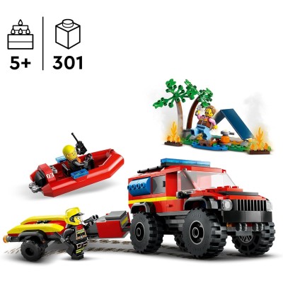 LEGO 60414 - Caserma Dei Pompieri E Autopompa a 79,99 €