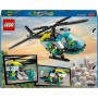 LEGO City 60405 Elicottero di Soccorso di Emergenza con Rotori Stiva Verricello Funzionante e Minifigure