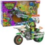 Giochi Preziosi TU803100 Tartarughe Ninja 2023 Caos Mutante Moto con Funzione Combattimento E Personaggio Incluso