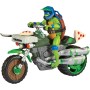 Giochi Preziosi TU803100 Tartarughe Ninja 2023 Caos Mutante Moto con Funzione Combattimento E Personaggio Incluso