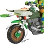 Giochi Preziosi TU803100 Tartarughe Ninja 2023 Caos Mutante Moto con Funzione Combattimento E Personaggio Incluso