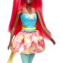 Mattel HGR19 Barbie Bambola Dreamtopia Unicorno con capelli rossi e accessori fantasia