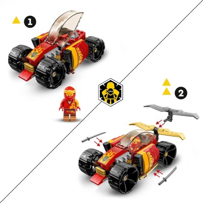 LEGO NINJAGO 71780 Auto da Corsa Ninja di Kai EVOLUTION 2in1 Macchina e  Fuoristrada