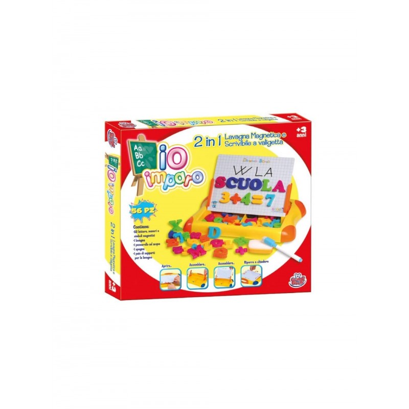 Lavagna magnetica valigetta 56 pz 2 in 1