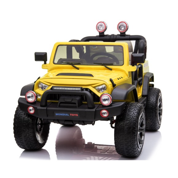 Auto Elettrica Macchina Per Bambini 2 Posti Maxi Fuoristrada 12V con Telecomando Ruote in Gomma