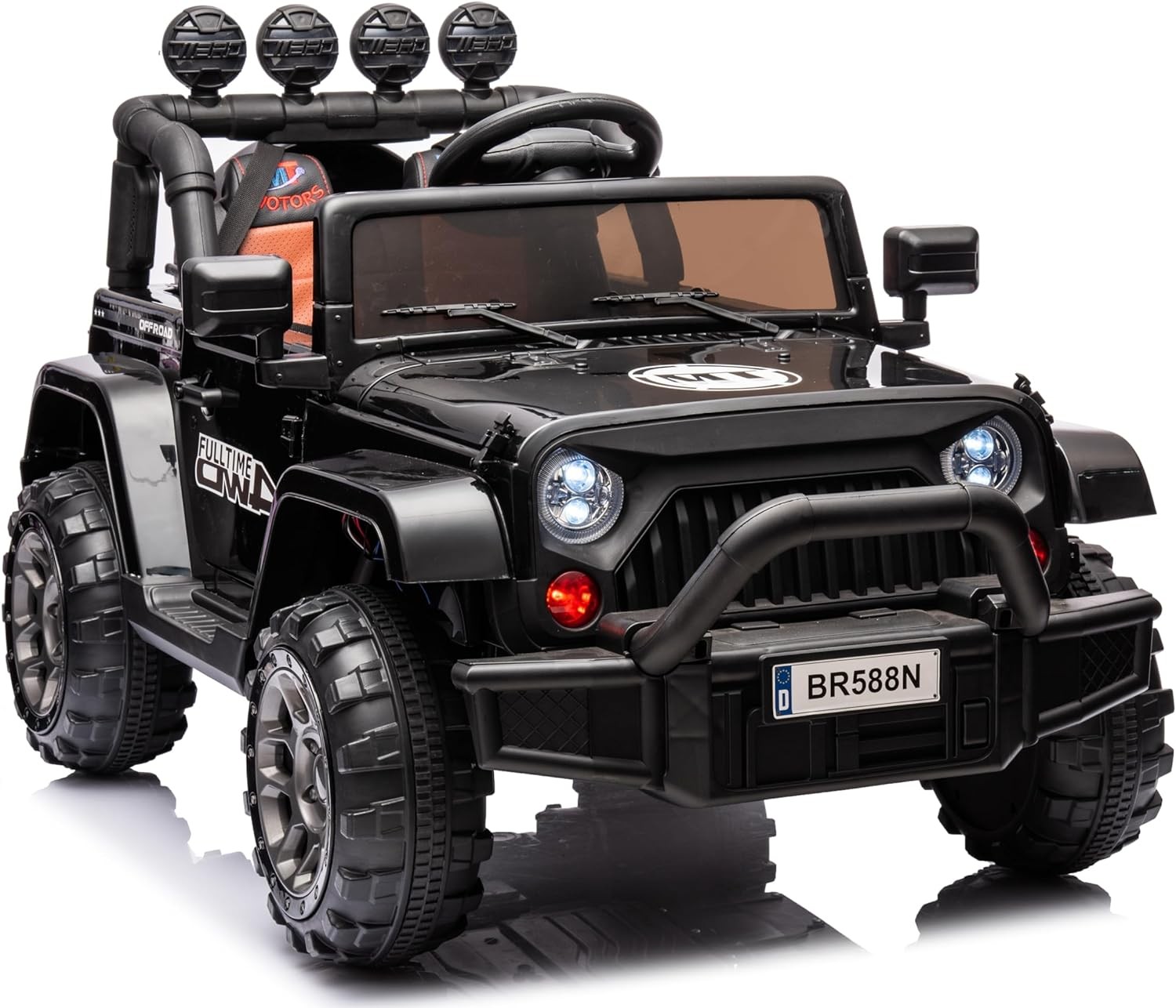 Auto Elettrica Macchina per Bambini Fuoristrada Off-Road con Sedile in Pelle e T - Foto 51 di 90