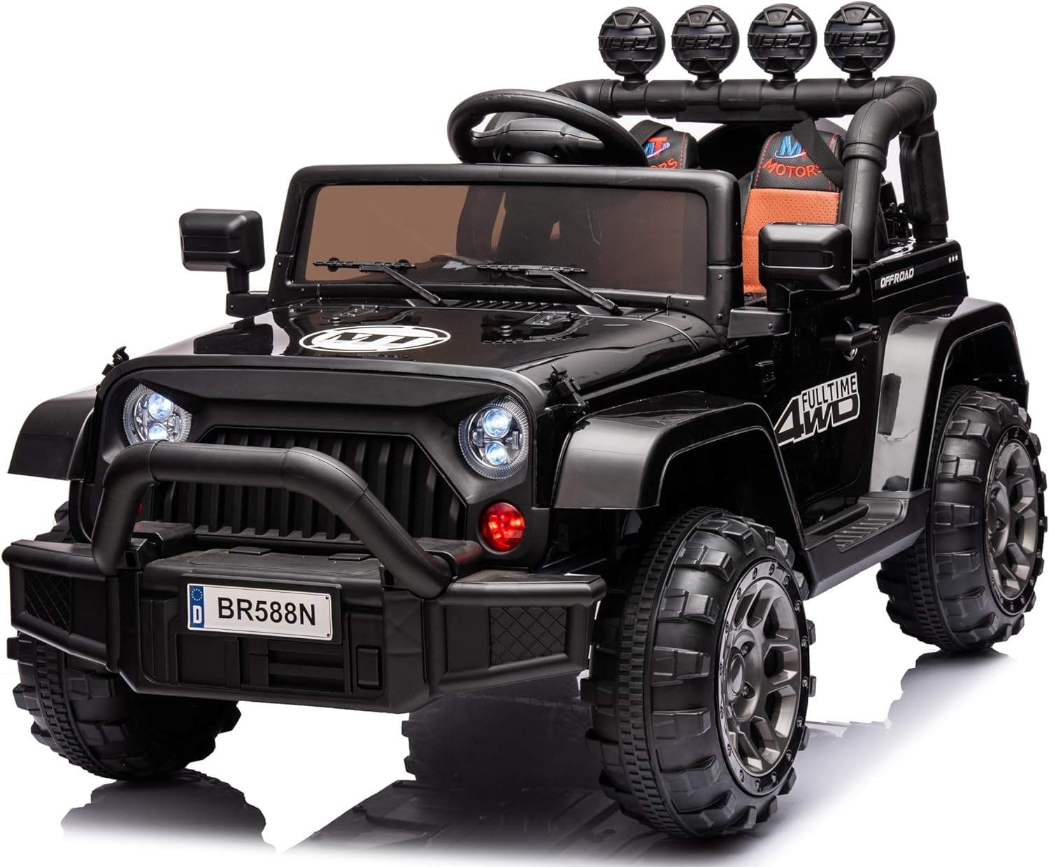 Auto Elettrica Macchina per Bambini Fuoristrada Off-Road con Sedile in Pelle e T - Foto 43 di 90