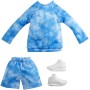 Mattel GRC72 Barbie Ken Fashion Look con felpa shorts e 1 paio di sneakers bianche