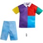 Mattel GRC73 Barbie Ken Fashion Look con T-Shirt colorata, Short e orologio