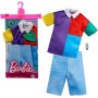 Mattel GRC73 Barbie Ken Fashion Look con T-Shirt colorata, Short e orologio