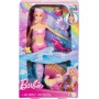 Mattel HRP97 Barbie Malibu Sirena con capelli rosa e accesori e cucciolo di delfino
