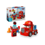 LEGO Duplo Cars Mack al Circuito con modello guidabile e costruibile di Mack e una stazione di messa a punto