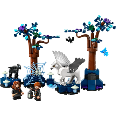 Lego Harry Potter 76432 Foresta Proibita: creature magiche con 2 minifigure di Ron Weasley e Hermione Granger