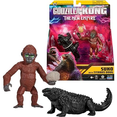 MonsterVerse MN35208 Godzilla Vs. Kong The New Empire - Suko e Titanus Doug articolati da 8cm