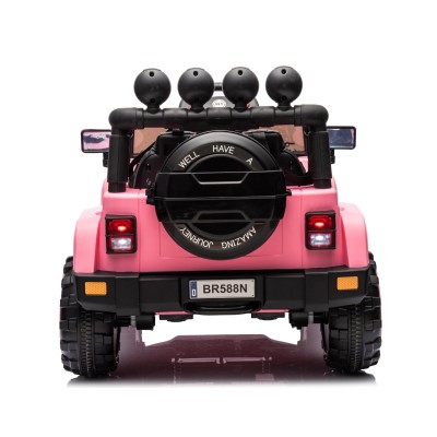 Auto Elettrica Macchina per Bambini Fuoristrada Off-Road con Sedile in Pelle e Telecomando 12V Full Optional