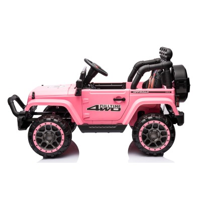 Auto Elettrica Macchina per Bambini Fuoristrada Off-Road con Sedile in Pelle e Telecomando 12V Full Optional