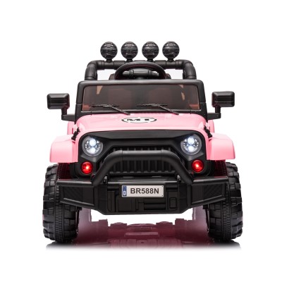 Auto Elettrica Macchina per Bambini Fuoristrada Off-Road con Sedile in Pelle e Telecomando 12V Full Optional