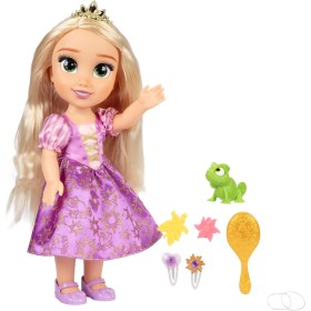 Jakks Pacific 224946 Disney Princess Rapunzel cantante da 38cm e Pascal con abito scarpette e accessori
