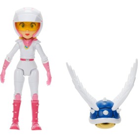 Jakks Pacific 417304 Super Mario Movie Action figure Biker Peach da 13cm articolata con guscio spinato alato