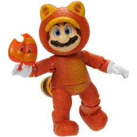 Jakks Pacific 418204 Super Mario Movie Action figure Tanooki Mario da 13cm articolata