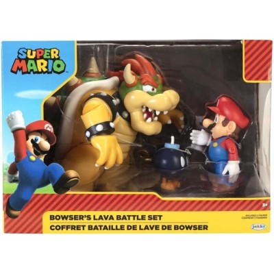 Jakks Pacific 645124 Nintendo Super Mario Bros Mario vs. Bowser Diorama Set