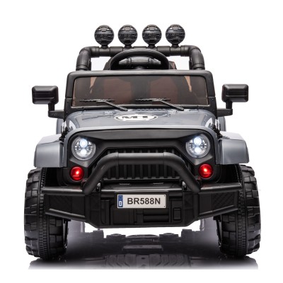 Auto Elettrica Macchina per Bambini Fuoristrada Off-Road con Sedile in Pelle e Telecomando 12V Full Optional