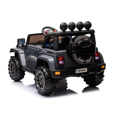 Auto Elettrica Macchina per Bambini Fuoristrada Off-Road con Sedile in Pelle e Telecomando 12V Full Optional