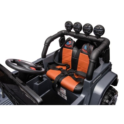 Auto Elettrica Macchina per Bambini Fuoristrada Off-Road con Sedile in Pelle e Telecomando 12V Full Optional