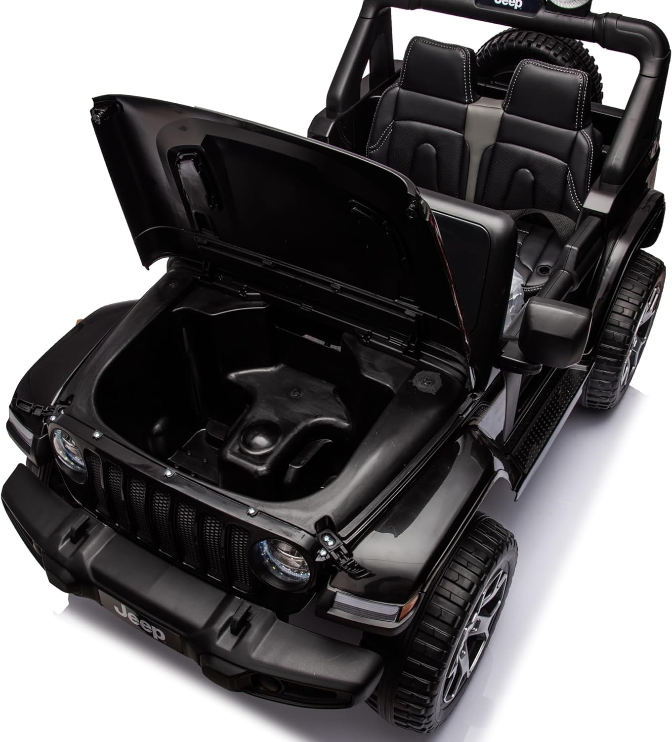 Auto Elettrica per Bambini 2 Posti Jeep Wrangler 12V Ruote in Gomma - Foto 20 di 50