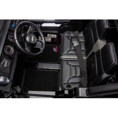 Auto Elettrica Macchina per Bambini 2 Posti Jeep Wrangler Rubicon 12V Fuoristrada con Ruote in Gomma Sedile in Pelle Telecomando