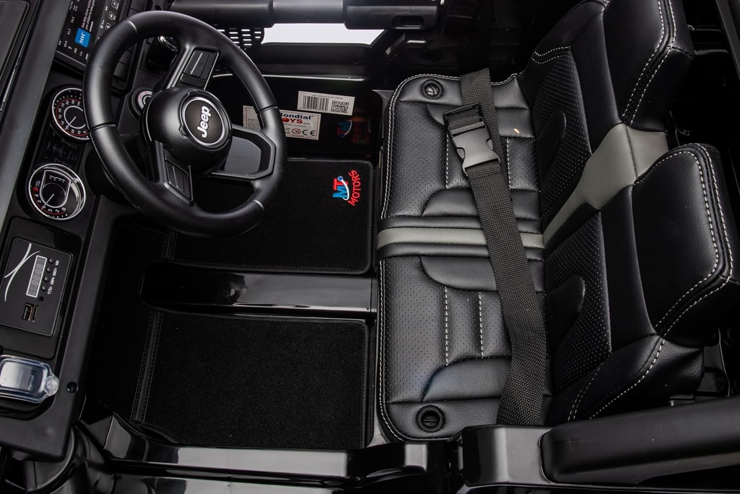 Auto Elettrica per Bambini 2 Posti Jeep Wrangler 12V Ruote in Gomma - Foto 19 di 50