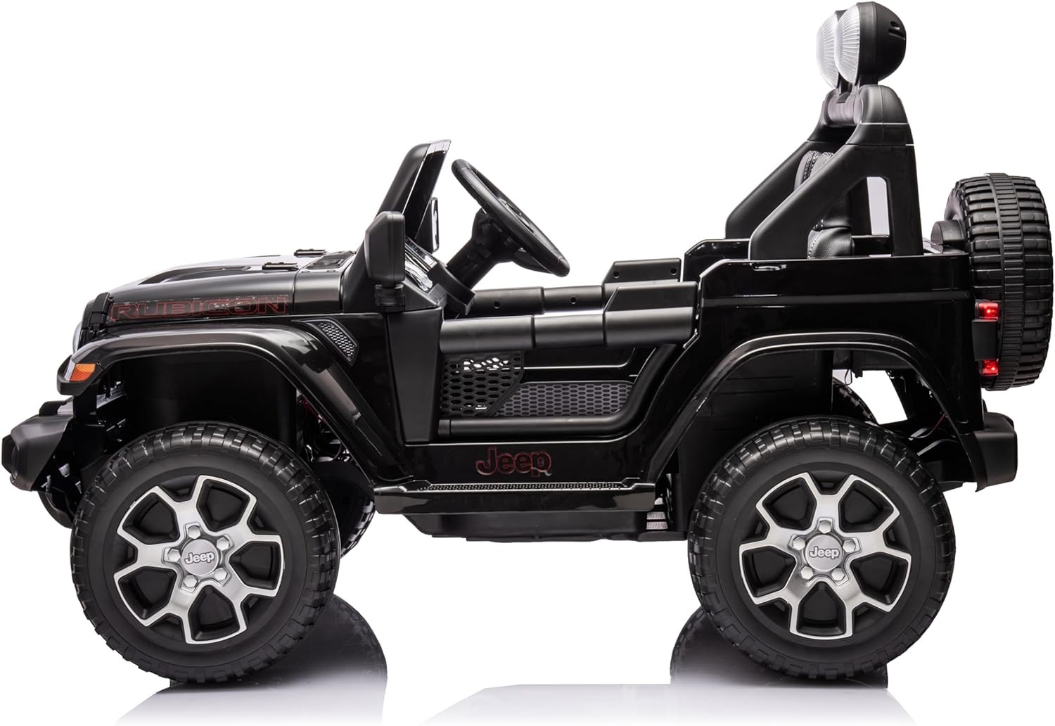 Auto Elettrica per Bambini 2 Posti Jeep Wrangler 12V Ruote in Gomma - Foto 15 di 50