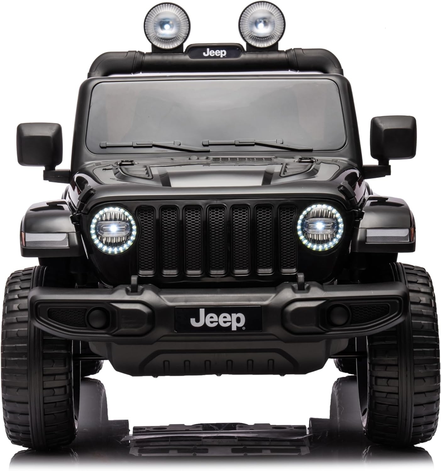 Auto Elettrica per Bambini 2 Posti Jeep Wrangler 12V Ruote in Gomma - Foto 14 di 50