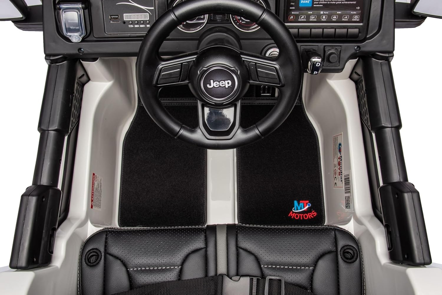 Auto Elettrica per Bambini 2 Posti Jeep Wrangler 12V Ruote in Gomma - Foto 28 di 50