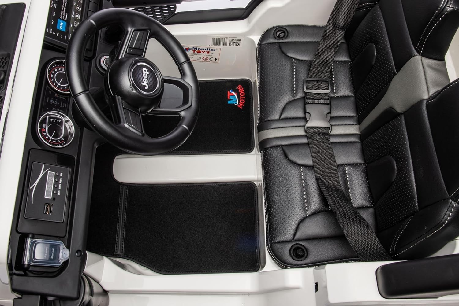 Auto Elettrica per Bambini 2 Posti Jeep Wrangler 12V Ruote in Gomma - Foto 29 di 50