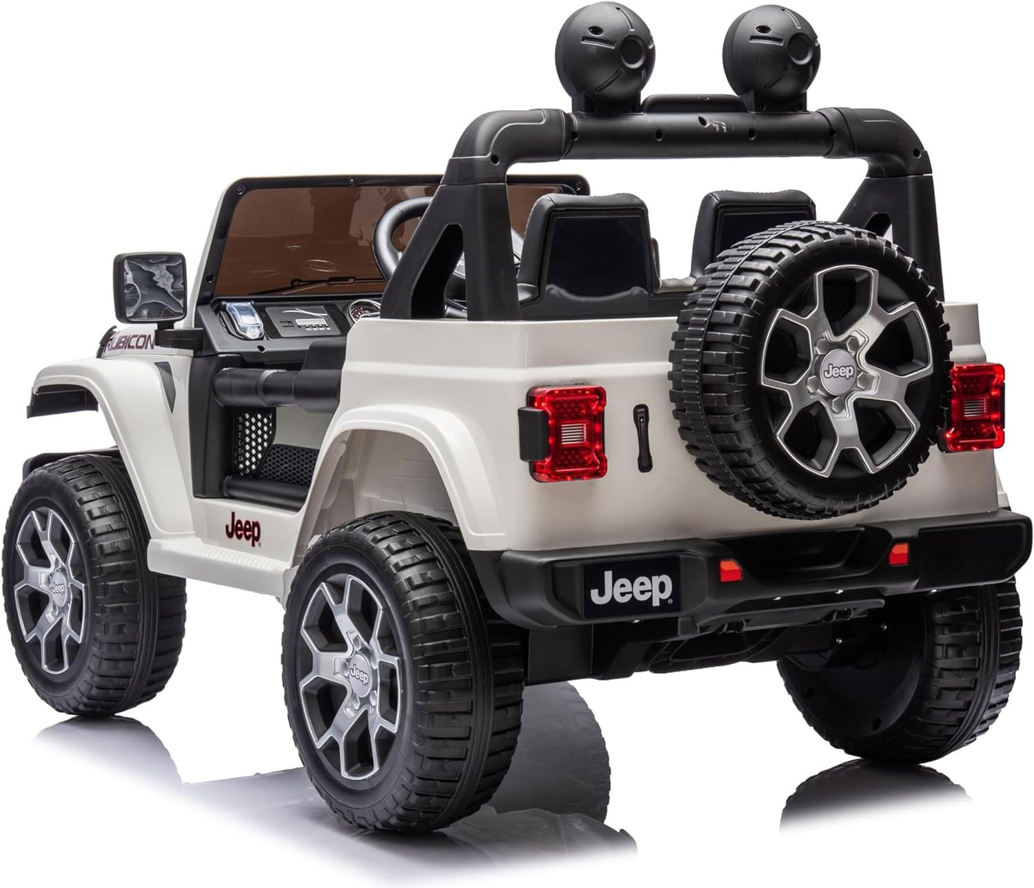 Auto Elettrica per Bambini 2 Posti Jeep Wrangler 12V Ruote in Gomma - Foto 26 di 50