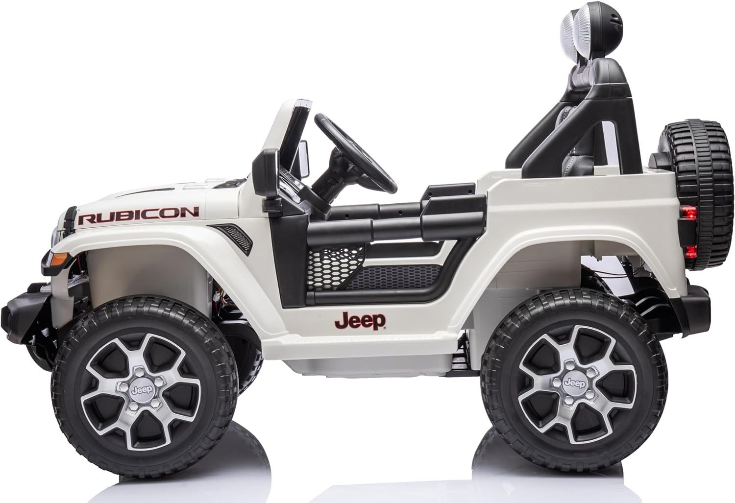 Auto Elettrica per Bambini 2 Posti Jeep Wrangler 12V Ruote in Gomma - Foto 24 di 50