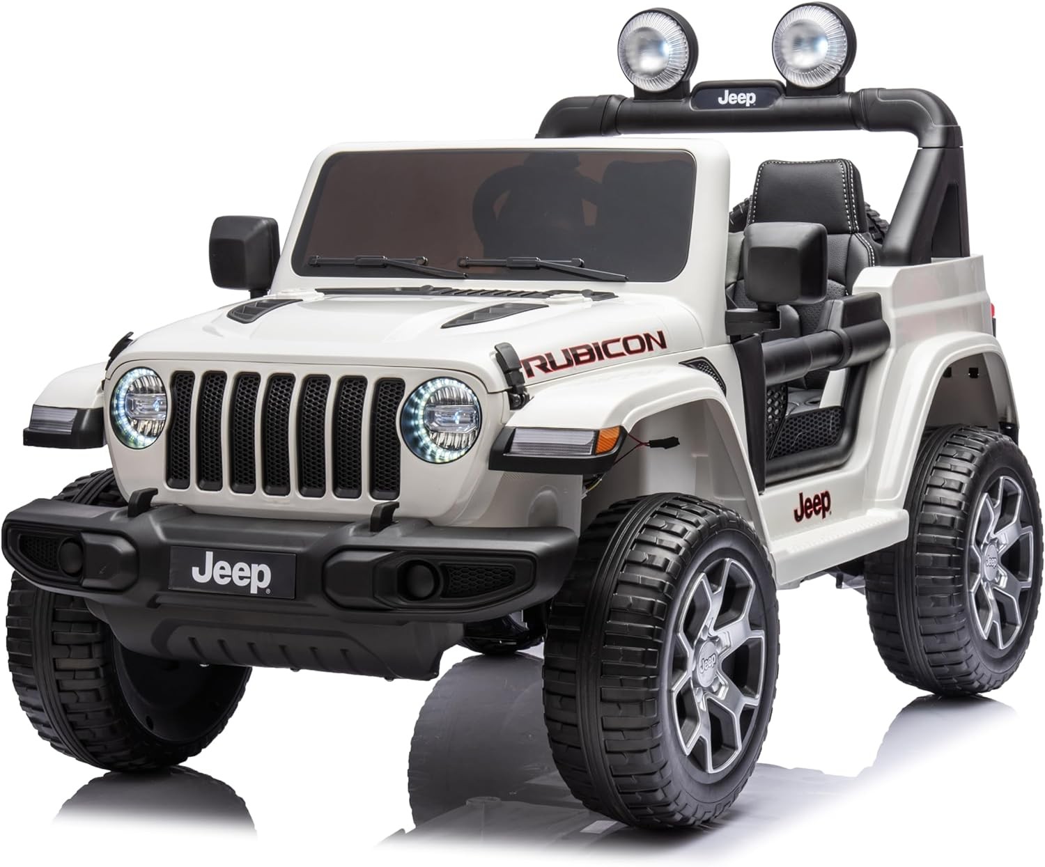 Auto Elettrica per Bambini 2 Posti Jeep Wrangler 12V Ruote in Gomma - Foto 23 di 50