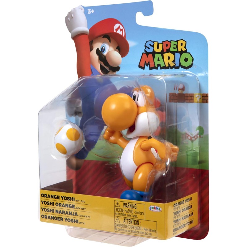 Jakks Pacific 40730 Super Mario Yoshi Orange 10cm with egg