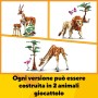 LEGO Creator 31150 Animali del Safari Trasformabile da Giraffa e Fenicottero in 2 Gazzelle o in Leone e Farfalla