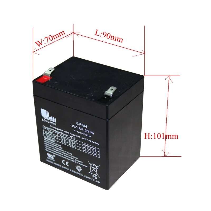 AGM, batteria al piombo, 6 V, 4,5 Ah, compatibile con | WhichOne