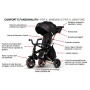 Triciclo Passeggino QPlay Evolutivo Nova con Sedile Girevole e reclinabile 6 in 1 Richiudibile Luxury Edition