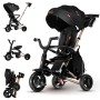 Triciclo Passeggino QPlay Evolutivo Nova con Sedile Girevole e reclinabile 6 in 1 Richiudibile Luxury Edition