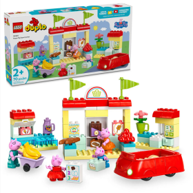 Lego Duplo Peppa Pig 10434 Il supermercato di Peppa Pig con 3 minifigure e Iconica macchina rossa Lego Duplo Peppa Pig 10434 Il supermercato di Peppa Pig con 3 minifigure e Iconica macchina rossa