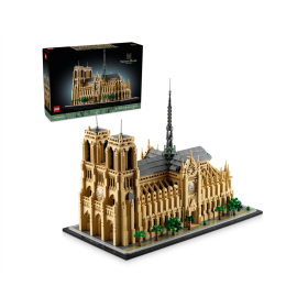 Lego Architecture 21061 Notre-Dame de Paris modello autenticamente dettagliato con rosoni, colonne e archi