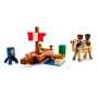 Lego Minecraft 21259 Il viaggio del galeone dei pirati con 2 minifigure e tanti accessori