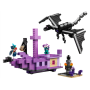 Lego Minecraft 21264 L’Enderdrago e la Nave dell’End con minifigure e accessori